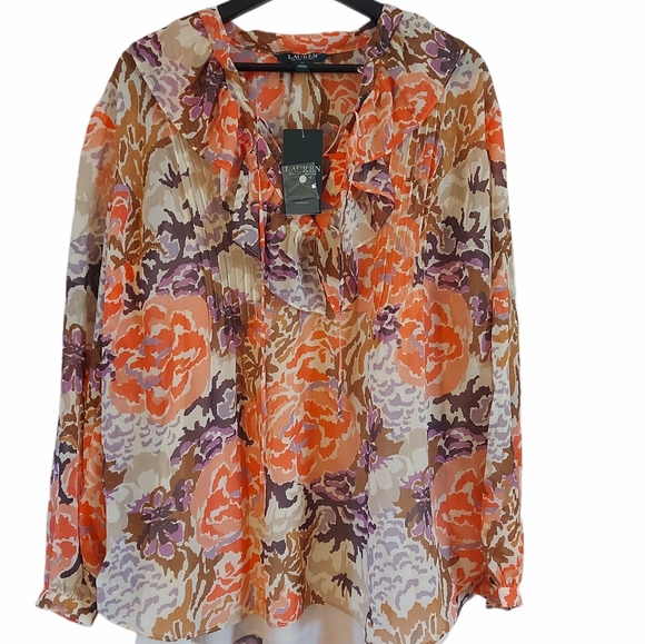 Lauren Ralph Lauren floral peasant blouse